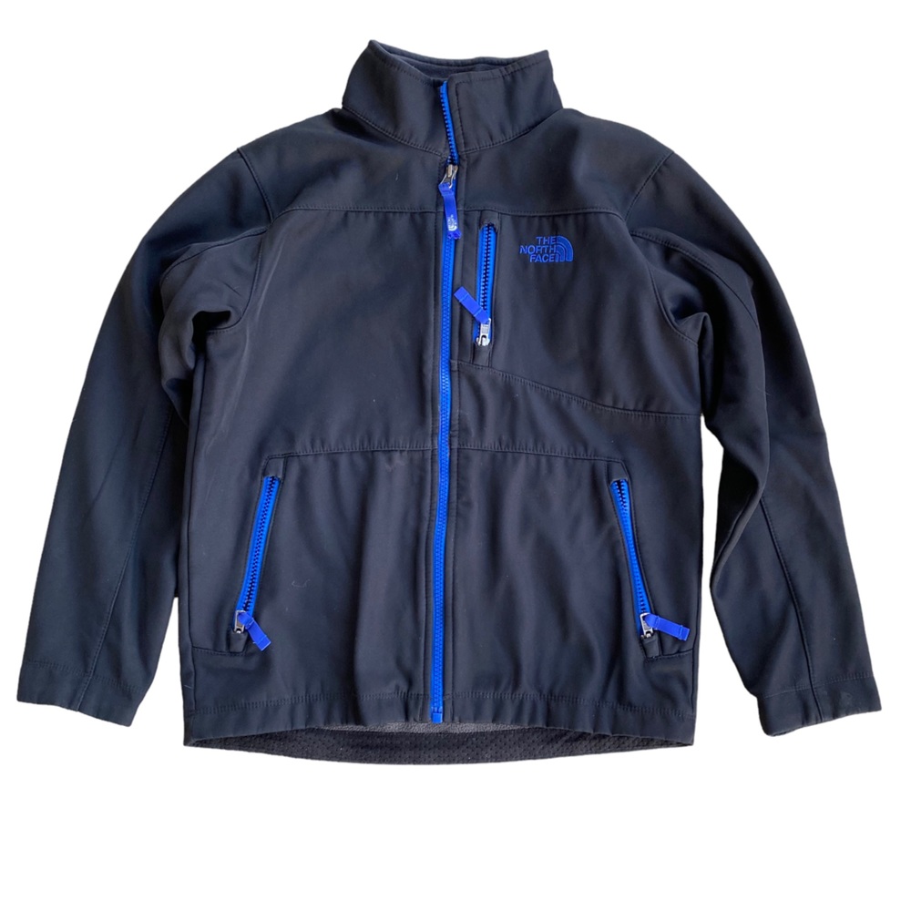 Boys North Face Zipper Jacket in Black & Blue / Medium 10/12